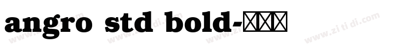 angro std bold字体转换